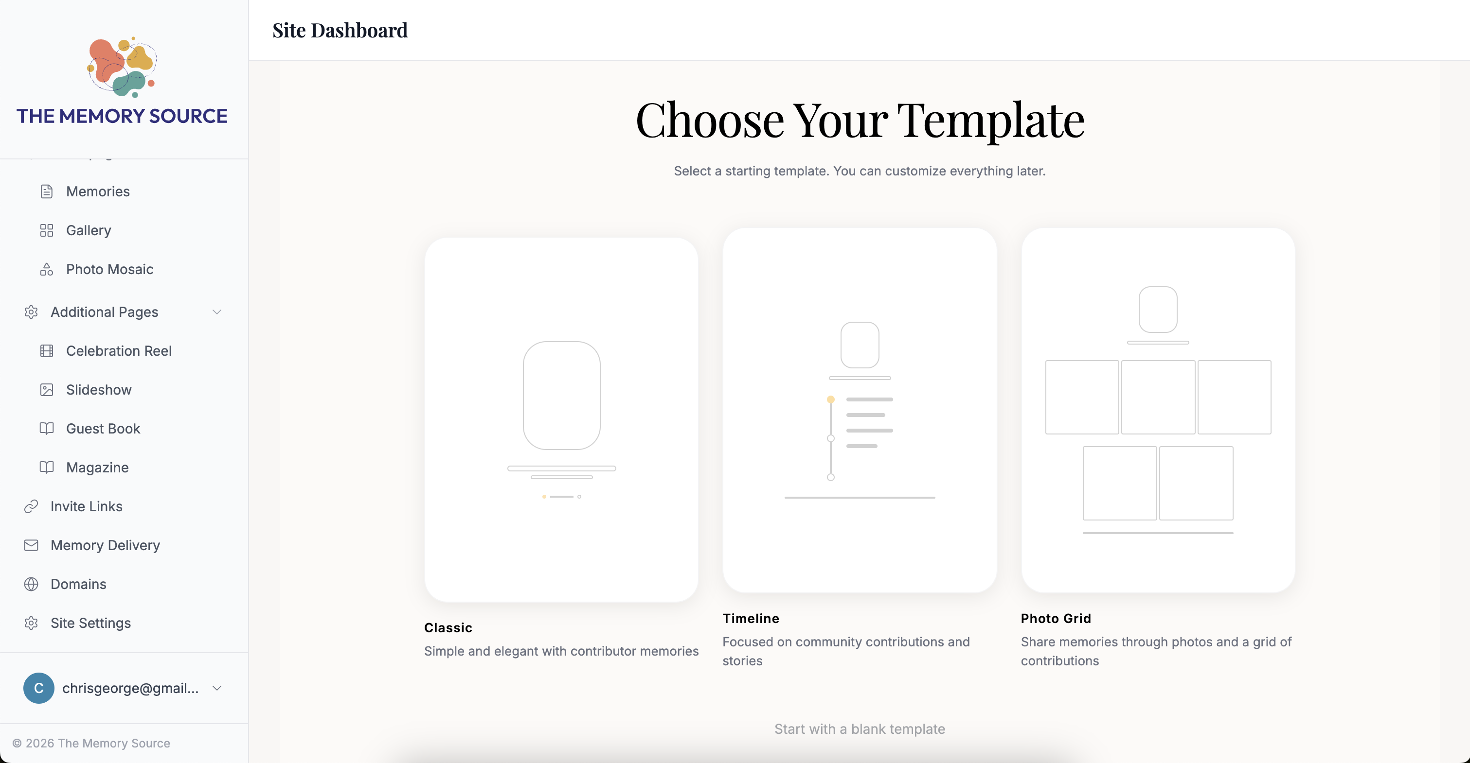Choose Your Template